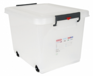 Прямоугольный контейнер из полипропилена Araven с крышкой на колесиках 53х39.6х37.8см/60л (91183)