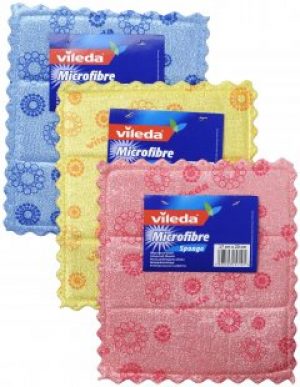 Упаковка салфеток Vileda Micro and Sponge для посуды 3 шт (4023103157101)