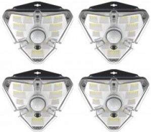 Светильник фасадный Baseus Solar Energy 1.2Вт 120Lm на солнечной батарее 1200mAh с датчиком движения Набор 4 шт Белый