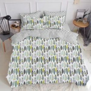 Комплект постельного белья Cosas Бязь Премиум Перья серые 155х215 (4822058555273)