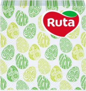 Салфетки сервировочные Ruta с принтом 2 слоя 24х24 см 40 шт Традиционные писанки (4820202891765)