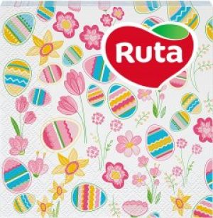 Салфетки сервировочные Ruta с принтом 2 слоя 33х33 см 20 шт Пасхальный микс (4820202891840)