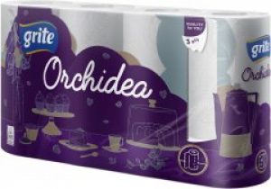 Бумажные полотенца Grite Orchidea Gold 3 слоя 77 листов 4 рулона (4770023348408)