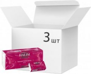 Упаковка салфеток Halim трехслойных 3 пачки по 10 шт (4820229040887)