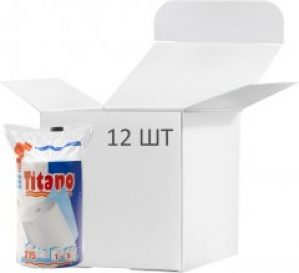 Полотенца бумажные перфорированные TITANO белые (08654) в рулоне с центральной вытяжкой 12 рулонов по 275шт
