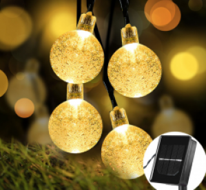 Уличная гирлянда на солнечной батарее ShowTime Хрустальные пузыри теплый белый два режима