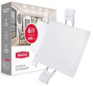Точечный светильник MAXUS SP EDGE 6W 4100К квадрат (1-MSP-0641-S)