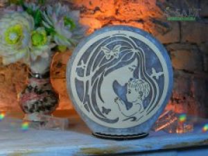 Соляная лампа A-salt светильник Мама с ребенком 3-4кг