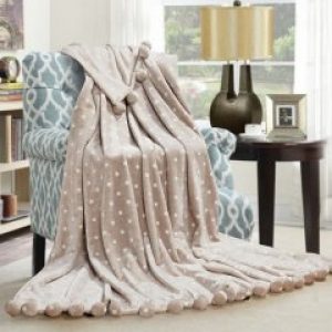 Плед Love You Помпон шары Бежевый 150x200 (4820000181169)