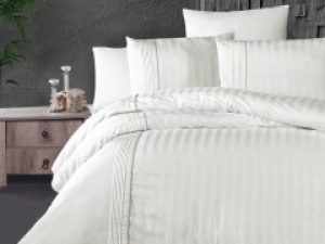 Постельное белье First Choice. DELUXE Satin Modalife Beyaz-Евро