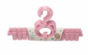 Вешалка детская с держателями Babyhood розовая 5 шт (BH-725P) (6923149603939)