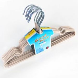 Набор вешалок детских Hanger c силиконовым покрытием 30 см 10 шт бежевые (04-03-11)