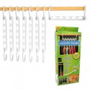 Универсальная вешалка для одежды складная Wonder Hanger Тремпель для экономии места Подвесной органайзер Белый