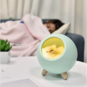 Ночник 3DTOYSLAMP Спящий котик Мятный