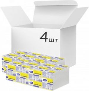 Упаковка листовых полотенец Grite Economy V 1 слой 4 пачки по 250 листов 250х230 мм (4770023349245)