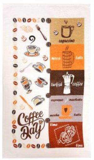 Махровое полотенце IzziHome Кофе Дей 30x50 Коричневое (2200000552792)