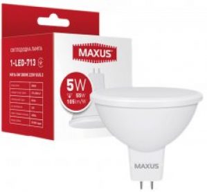 Лампа светодиодная MAXUS MR16 5 Вт 3000 K 220 В GU5.3 (1-LED-713)
