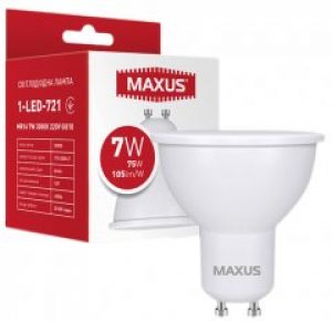 Лампа светодиодная MAXUS MR16 7 Вт 3000 K 220 В GU10 (1-LED-721)