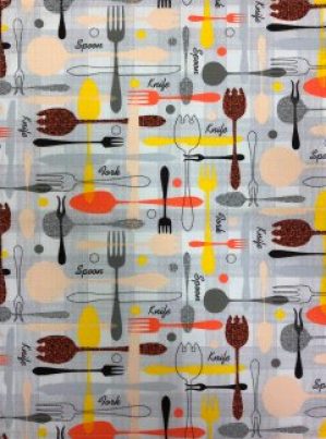 Вафельное полотенце Зоряне Сяйво Ложки 45х60 (911_Ложки)