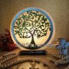Соляная лампа EcoDecorLamp круглый Дерево 3 цветной
