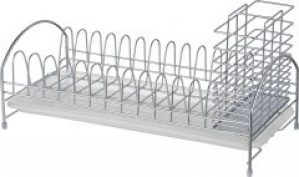 Сушка настольная с держателем приборов и поддоном Lemax Нержавеющая сталь (LF-514 S/S)