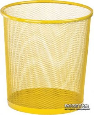 Металлическая корзина для бумаг ZiBi Круглая 10 л Желтая (ZB.3126-08)