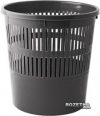 Пластиковая корзина для бумаг с прорезями Buromax 8 л Черная (BM.1920-01)