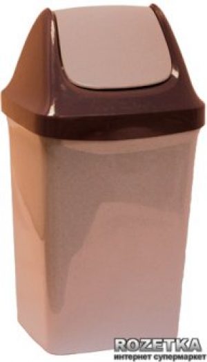 Контейнер для мусора Idea Свинг 15 л Бежевый (М 2462)