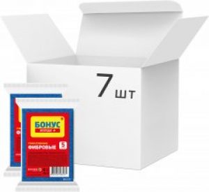 Упаковка губок кухонных Бонус фибровых 7 пачек по 5 шт (15501508)