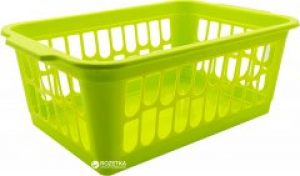 Корзина пластиковая Heidrun с ручками 30x20 h11 см Cалатовая (1093_салатовый)