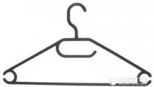 Вешалка для одежды Эталон-С Сорочка 41.5х23.5 см 5 шт Черная (ВО -09)