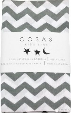 Простынь на резинке Cosas Бязь Зигзаг 60х120 (4822054016778)