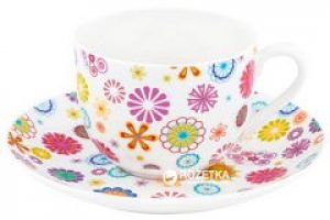 Чашка с блюдцем Krauff Blumen 230 мл (21-244-014)