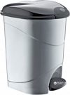 Ведро для мусора Irak Plastik Bella №1 с педалью 12 л Серое (4559kmd)