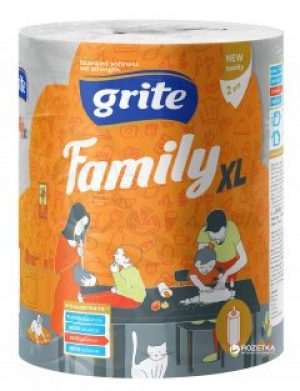 Бумажные полотенца Grite Family Jumbo XL 2 слоя 250 отрывов (4770023348613)