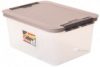 Бокс для хранения Heidrun R-box пластиковый с клипами 14 л Коричневый (4604_коричневый)