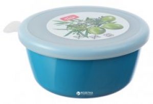 Миска Idea Прованс с крышкой 0.35 л Бирюзовая (М 1380_б)
