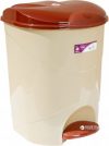 Ведро для мусора Irak Plastik Bella №2 с педалью 19 л Бежевое (4564kmd)