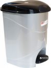 Ведро для мусора Irak Plastik Bella №2 с педалью 19 л Серый металлик (4563kmd)