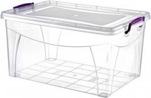 Контейнер для хранения Irak Plastik с крышкой 28 л Прозрачный (4658kmd)