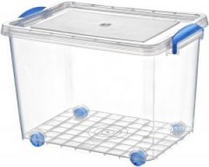 Контейнер для хранения Irak Plastik на колесах 35 л Прозрачный (4672kmd)