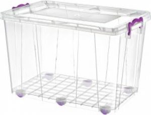 Контейнер для хранения Irak Plastik на колесах 50 л Прозрачный (4667kmd)