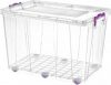 Контейнер для хранения Irak Plastik на колесах 60 л Прозрачный (4669kmd)