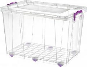 Контейнер для хранения Irak Plastik на колесах 60 л Прозрачный (4669kmd)
