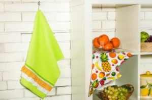 Набор полотенец с рюшем IDEIA Фрукты 40x60 2 шт Зеленый (2200003891744)