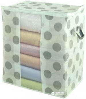 Органайзер для белья Traum 47.5 х 44 х 30 см Белый в серый горошек (7017-12)