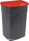 Контейнер для мусора Алеана 90 л Серый с красной крышкой (4098kmd)