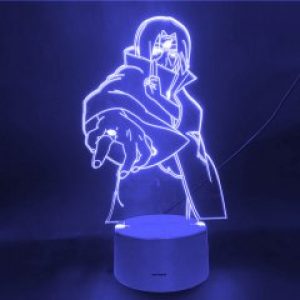 Настольный светильник-ночник Итачи Учиха с печатью - Наруто Itachi Uchiha Naruto16 цветов 3D USB (8216)