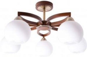 Люстра Altalusse INL-9268C-05 Antique brass Walnut Е27 5x40 Вт