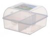 Ланч-бокс квадратный Idea Пазл 150x145x90 мм Прозрачный (М 1230)